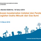 Sosialisasi Peraturan Menteri Energi dan Sumber Daya Mineral Nomor 18 Tahun 2018